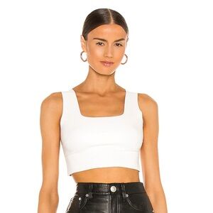 COMMANDO | Faux Leather Top - White | Size: Medium